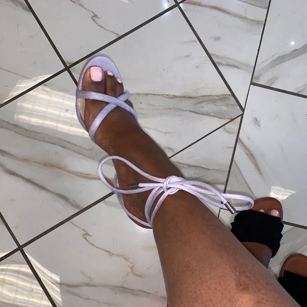 Lavender 3 inch sandal heels